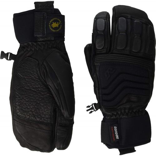  Gordini Mens WRANGELL 3 FINGER SOLID BLACK: EMPYREAN Glove