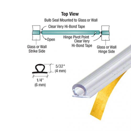  Gordon Glass Co. CRL Translucent Vinyl Bulb Seal with Pre-Applied Tape for 532 Gap - 95 in long