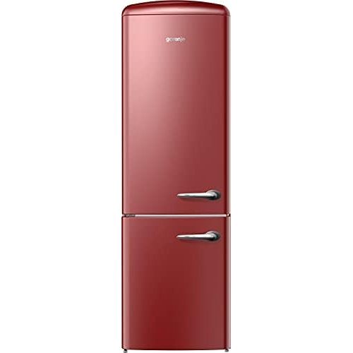  Gorenje ORK 193 R-L Kuehl-Gefrier-Kombination / A+++ / Hoehe 194 cm / Kuehlen: 227 L / Gefrieren: 95 L / /Burgundy / FrostLess / CrispZone / Oldtimer / Retro Collection