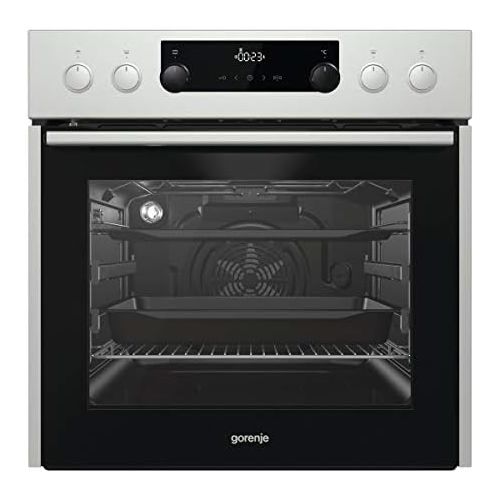  [아마존베스트]Gorenje Profi Plus Hot Air / Built-In Stove Set with HiLight Hob and Steam Function / GentleClose / Retractable Toggle / 71 L Cooking Space