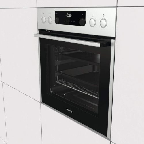  [아마존베스트]Gorenje Profi Plus Hot Air / Built-In Stove Set with HiLight Hob and Steam Function / GentleClose / Retractable Toggle / 71 L Cooking Space