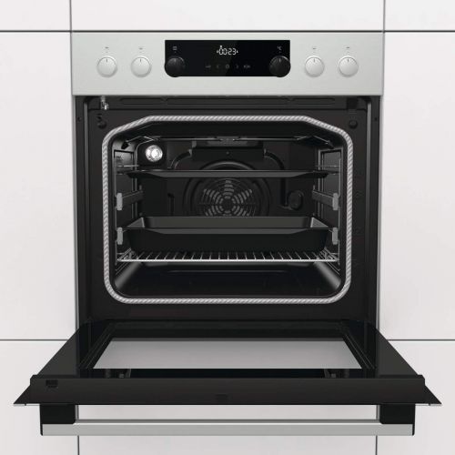  [아마존베스트]Gorenje Profi Plus Hot Air / Built-In Stove Set with HiLight Hob and Steam Function / GentleClose / Retractable Toggle / 71 L Cooking Space