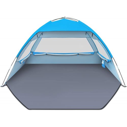  Gorich [2019 New Beach Tent, UV Sun Shelter Lightweight Beach Sun Shade Canopy Cabana Beach Tents Fit 3-4 Person