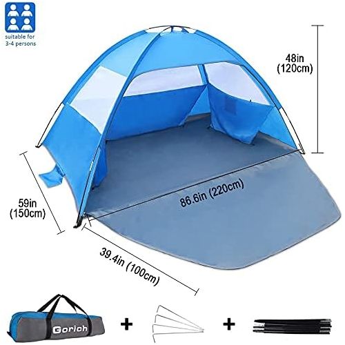  Gorich Waterproof Camping Tarp with Gorich Beach Tent