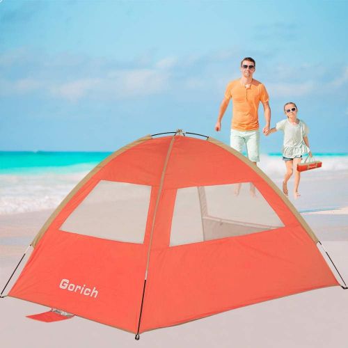  Gorich Beach Tent，UV Sun Shelter Lightweight Beach Sun Shade Canopy Cabana Beach Tents