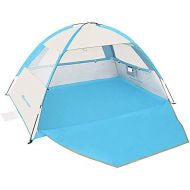 Gorich Beach Tent，UV Sun Shelter Lightweight Beach Sun Shade Canopy Cabana Beach Tents Fit 3-4 Person