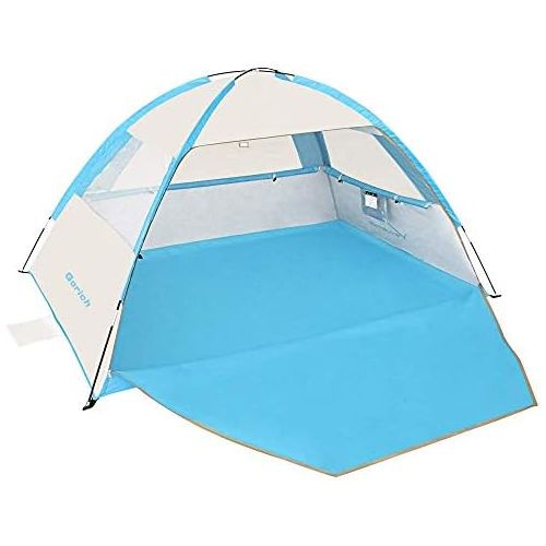  Gorich Beach Tent，UV Sun Shelter Lightweight Beach Sun Shade Canopy Cabana Beach Tents Fit 3-4 Person
