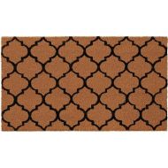 Gorilla Grip Natural Coco Coir Door Mat, 30x18, Thick Durable Doormat for Indoor Outdoor Entrance, Traps Dirt and Moisture from Muddy Shoes, Easy to Clean, Spring Front Porch Entry Mats, Quatrefoil