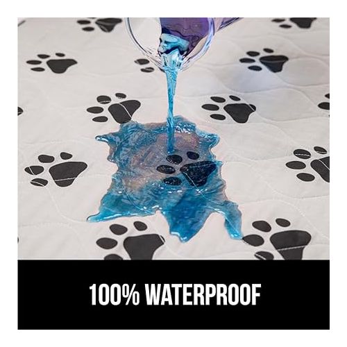  Gorilla Grip Reusable Puppy Pads, 2 Pack, 40x26, Slip Resistant Pet Crate Mat, Absorbs Urine, Waterproof, Cloth Pee Pad for Training Puppies, Washable Incontinence Underpads, Chucks, Protects Sofa