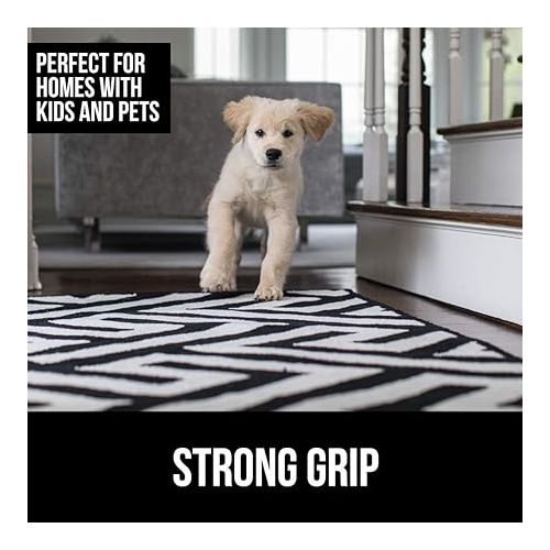  Gorilla Grip Extra Strong Rug Pad Gripper, 6 x 8.8 FT, Grips Keep Area Rugs in Place, Thick, Slip and Skid Resistant Pads for Hard Floors, Under Carpet Mat Cushion and Hardwood Floor Protection