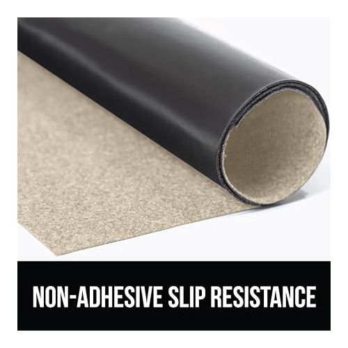  Gorilla Grip Non-Adhesive Under Sink Mat for Kitchen Cabinet, Waterproof Quick Dry Shelf Liner, Durable Absorbent Felt Mats for Bathroom Sinks, Protect Cabinets, Dresser, Easy to Trim, 24x30 Beige