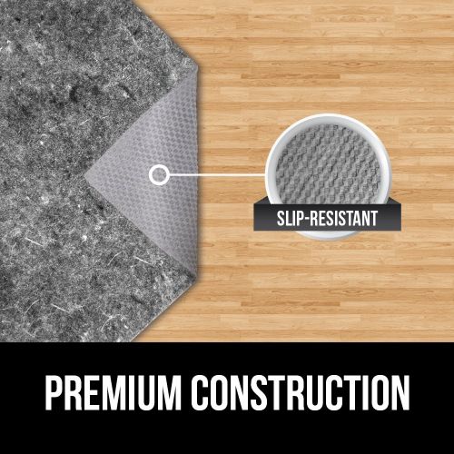  Gorilla Grip Original Felt + Rubber Underside Gripper Area Rug Pad (8’ x 10), Made in USA, Extra Thick, for Hardwood and Hard Floors, Plush Cushion Support for Under Carpet Rugs, P