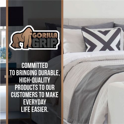  Gorilla Grip Original Slip Resistant Mattress Gripper Pad, Helps Stop Bed and Topper from Sliding, Stopper Works on Sofa and Couch, Easy to Trim Size, Durable Grips Help Slipping,