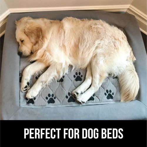  Gorilla Grip Original Reusable Pad and Bed Mat for Dogs, Washable, Waterproof Pet Pads, Oeko Tex Certified, Soft & Absorbent, Puppy Dog Crate Training, Furniture Protection Pads fo