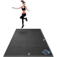 Premium Extra Large Exercise Mat - 7' x 5' x 1/4