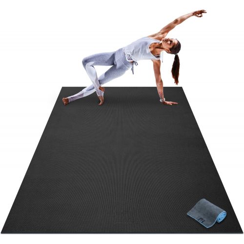  [아마존 핫딜] Gorilla Mats Premium Large Yoga Mat - 7 x 5 x 8mm Extra Thick, Ultra Comfortable, Non-Toxic, Non-Slip, Barefoot Exercise Mat - Yoga, Stretching, Cardio Workout Mats for Home Gym Flooring (84 Lo