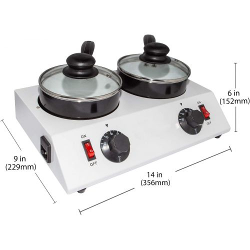  [아마존베스트]GorillaRock Chocolate Melting Pot | Professional Chocolate Tempering Machine with Manual Control | Heated Chocolate | 110V (Double pot)