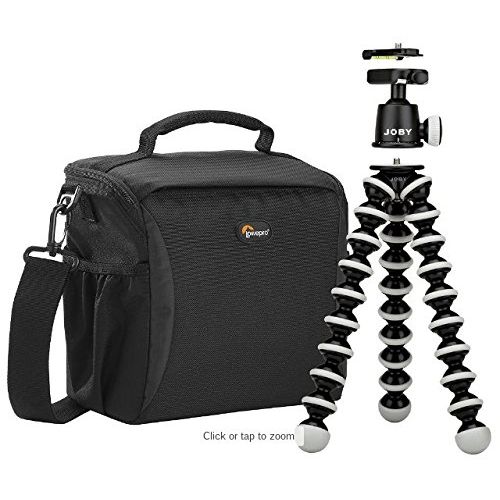  Gorillapod LoweproJoby - Format 160 Camera Bag & GorillaPod SLR-Zoom Tripod and ballhead - Black