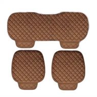 Gorla YwewY Car Seat Cushion,General Protector Cover Water Wave Anti-Skid Pad Mat Front & Back Set Small Size - 3PCs (Coffee)