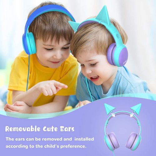  gorsun Kids Headphones with Limited Volume, Childrens Headphone Over Ear, Toddler Headphones for Boys and Girls, Wired Headset Earphones for Children