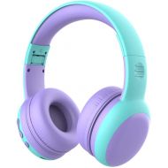 gorsun Bluetooth Kids Headphones with Microphone,Childrens Wireless Headsets with 85dB Volume Limited Hearing Protection,Stereo Over-Ear Headphones for Boys and Girls (Purple)