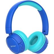 [아마존베스트]gorsun Childrens headphones, Bluetooth headphones for children with ear protection, lightweight childrens headphones, blue