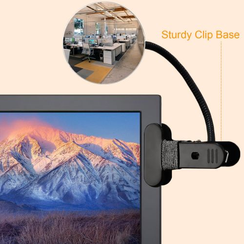  Gosear Office Clip On Cubicle Mirror, Computer Rearview Mirror, Convex Mirror for Personal Safety and Security Desk Rear View Monitors or Anywhere (Rectangle)