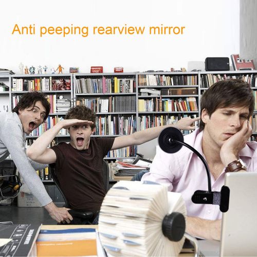  Gosear Office Clip On Cubicle Mirror, Computer Rearview Mirror, Convex Mirror for Personal Safety and Security Desk Rear View Monitors or Anywhere (Rectangle)