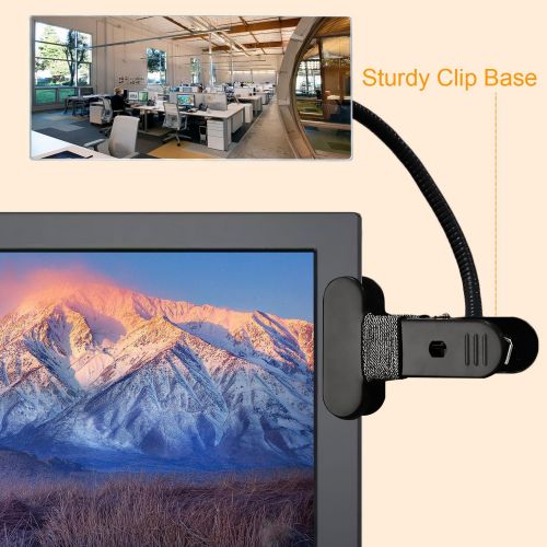  Gosear Office Clip On Cubicle Mirror, Computer Rearview Mirror, Convex Mirror for Personal Safety and Security Desk Rear View Monitors or Anywhere (Rectangle)