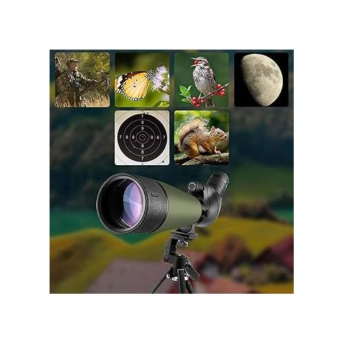  Gosky Updated 20-60x80 Spotting Scope with Tripod, Carrying Bag - BAK4 Angled Scope for Target Shooting Hunting Bird Watching Wildlife Scenery (Phone Mount+SLR Mount Compatible with Canon) 1