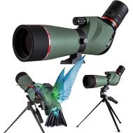 Gosky Spotting Scope, 20-60x60 Spotting Scopes for Target Shooting & Hunting & Bird Watching, BAK4 High Definition, Angled Spotter Scope with Tripod, Phone Adapter, Carrying Bag