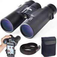[아마존 핫딜] [아마존핫딜]Gosky 10x42 Roof Prism Binoculars for Adults, HD Professional Binoculars for Bird Watching Travel Stargazing Hunting Concerts Sports-BAK4 Prism FMC Lens-with Phone Mount Strap Carr