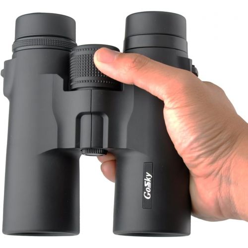  [아마존 핫딜] [아마존핫딜]Gosky 10x42 Roof Prism Binoculars for Adults, HD Professional Binoculars for Bird Watching Travel Stargazing Hunting Concerts Sports-BAK4 Prism FMC Lens-with Phone Mount Strap Carr