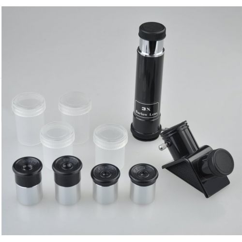  Gosky 0.965Inch Telescope Accessory Kit for 0.965 Telescope - with Four Eyepieces, one Diagonal, a 3X Barlow Lens