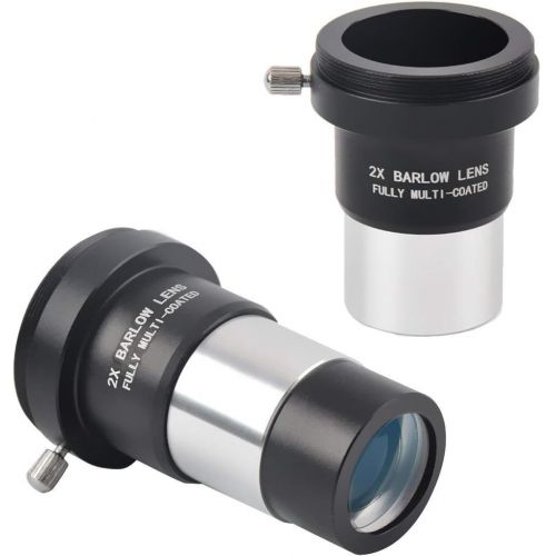  Gosky 1.25inch Telescope Eyepiece Set & 2X Multicoated Barlow LensTelescope Accessory Kit - 8mm 12.5mm 32mm Plossl Eyepieces Lens - 4-Element Plossl -Standard 1.25inch Filter Threa