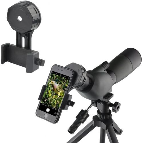  Gosky Telescope Phone Photo Adapter Universal Quick Aligned Cell Phone Digiscoping Adaptor Mount - Compatible with Binoculars Monocular Spotting Scope, Fit Almost All Brands of Sma