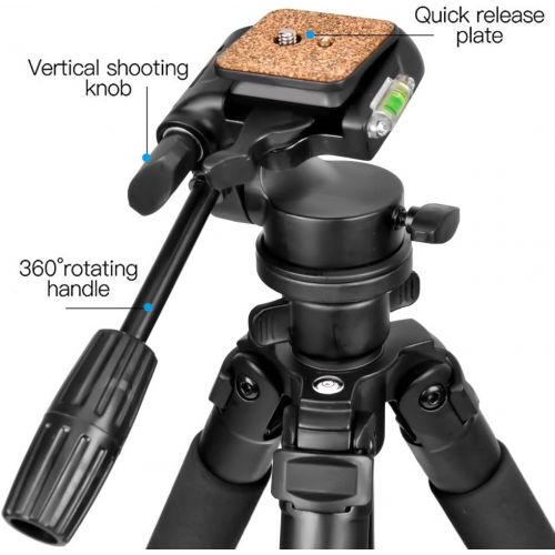  Gosky Tripod -Travel Portable Tripod for Spotting scopes, Binoculars, camcorders, or SLR Cameras (Pro Tripod (61-inch))