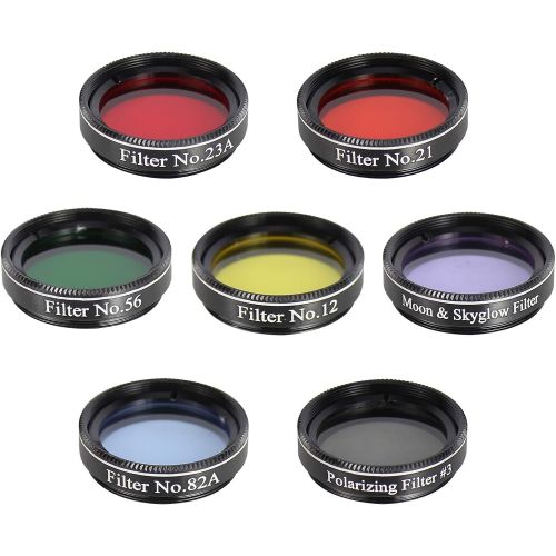  Gosky Telescope Filters Set 1.25 7 Filters Set for 1.25inch Telescope Eyepieces