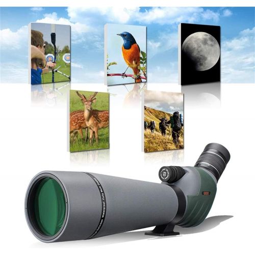  Gosky 20-60x80 Dual Focusing ED Spotting Scope - Ultra High Definition Optics Scope with Carrying Case and Smartphone Adapter for Target Shooting Hunting Bird Watching Wildlife Ast