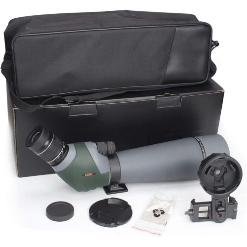  Gosky 20-60x80 Dual Focusing ED Spotting Scope - Ultra High Definition Optics Scope with Carrying Case and Smartphone Adapter for Target Shooting Hunting Bird Watching Wildlife Ast