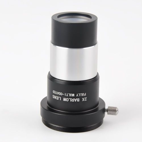  Gosky Next Generation 1.25 -Inch Universal T Adapter / 2X Barlow Lens for Newtonian Telescopes - Fully Coated Lens