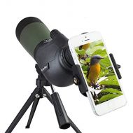 Gosky 20-60 X 80 Porro Prism Spotting Scope- Waterproof Scope for Bird Watching Target Shooting Archery Range Outdoor Activities -with Tripod & Digiscoping Adapter