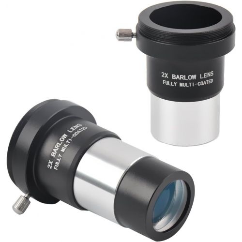  Gosky 1.25-Inch Camera T-Adapter / 2x Barlow Lens and SLR Camera Adapter Kit Compatible with Nikon and Telescope
