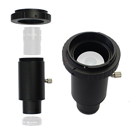  Gosky 1.25 T Adapter and T2 / T Ring Adapter, Compatible with Nikon SLR/DSLR Cameras, Can be Used for Prism Focus and Eyepiece Projection Photography