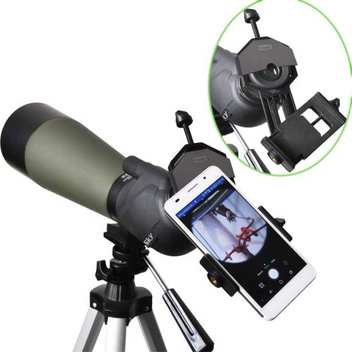  Gosky Cell Phone Adapter Mount - Compatible Binocular Monocular Spotting Scope Telescope Microscope-Fits almost all Smartphone on the Market -Record the Nature the World