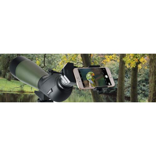  Gosky Cell Phone Adapter Mount - Compatible Binocular Monocular Spotting Scope Telescope Microscope-Fits almost all Smartphone on the Market -Record the Nature the World