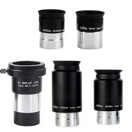 Gosky 1.25inch 6mm 12.5mm 32mm 40mm Plossl Telescope Eyepieces and 2X Barlow Lens Set