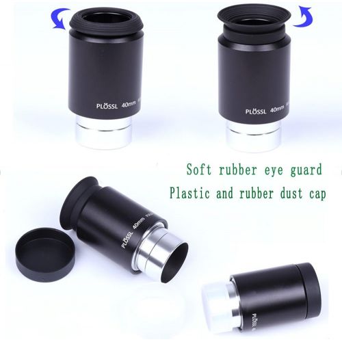  Gosky 1.25inch 6mm 12.5mm 32mm 40mm Plossl Telescope Eyepieces and 2X Barlow Lens Set