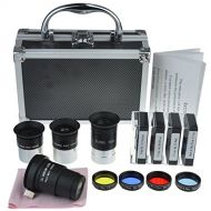 Gosky Astronomical Telescope Accessory Kit - with Telescope Plossl Eyepieces Set, Filter Set, 2X Barlow Lens