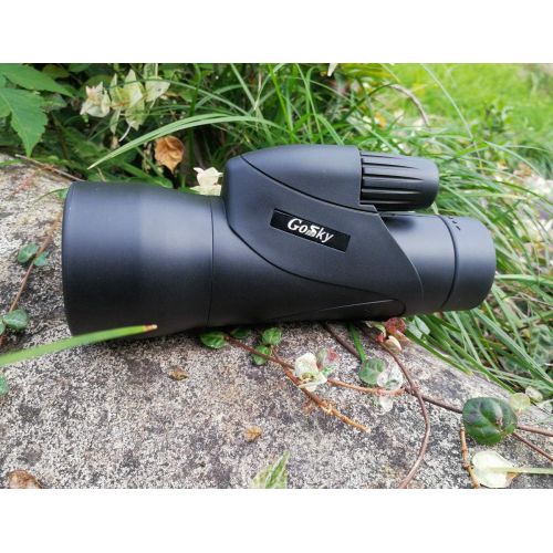  Gosky 12x50 ED Glass Monocular- Ultra HD Multi-Coated Waterproof Monocular Telescope-BAK4 Prism for Wildlife Bird Watching Hunting Camping Travelling Wildlife Secenery